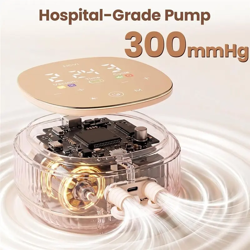 Wearable& Bottle Cup Design 2-In-1 Electric Breast Pump Featuring 4 Modes, 9 Power Levels& 4400Mah Battery Capacity