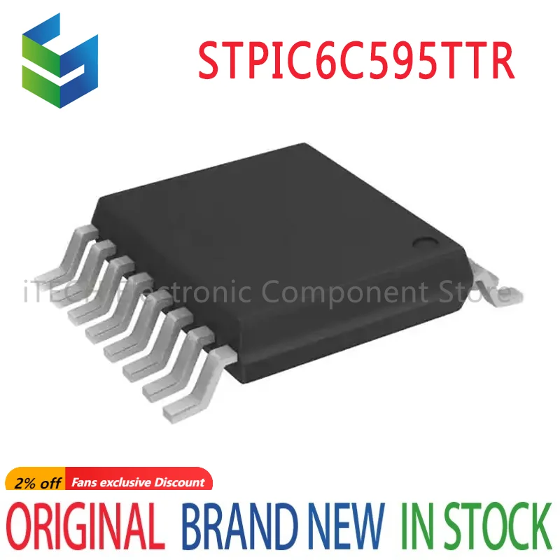 5PCS STPIC6C595TTR STPIC6C595 ST6C595 Sop-16 Chipset 100% New