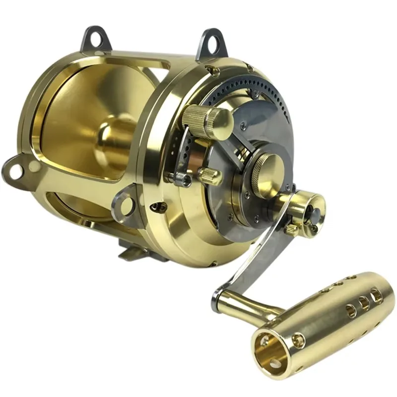 

Популярная морская рыболовная катушка с 2 скоростями, алюминиевая, механически обработанная, 80W, для морской рыбалки и троллинга