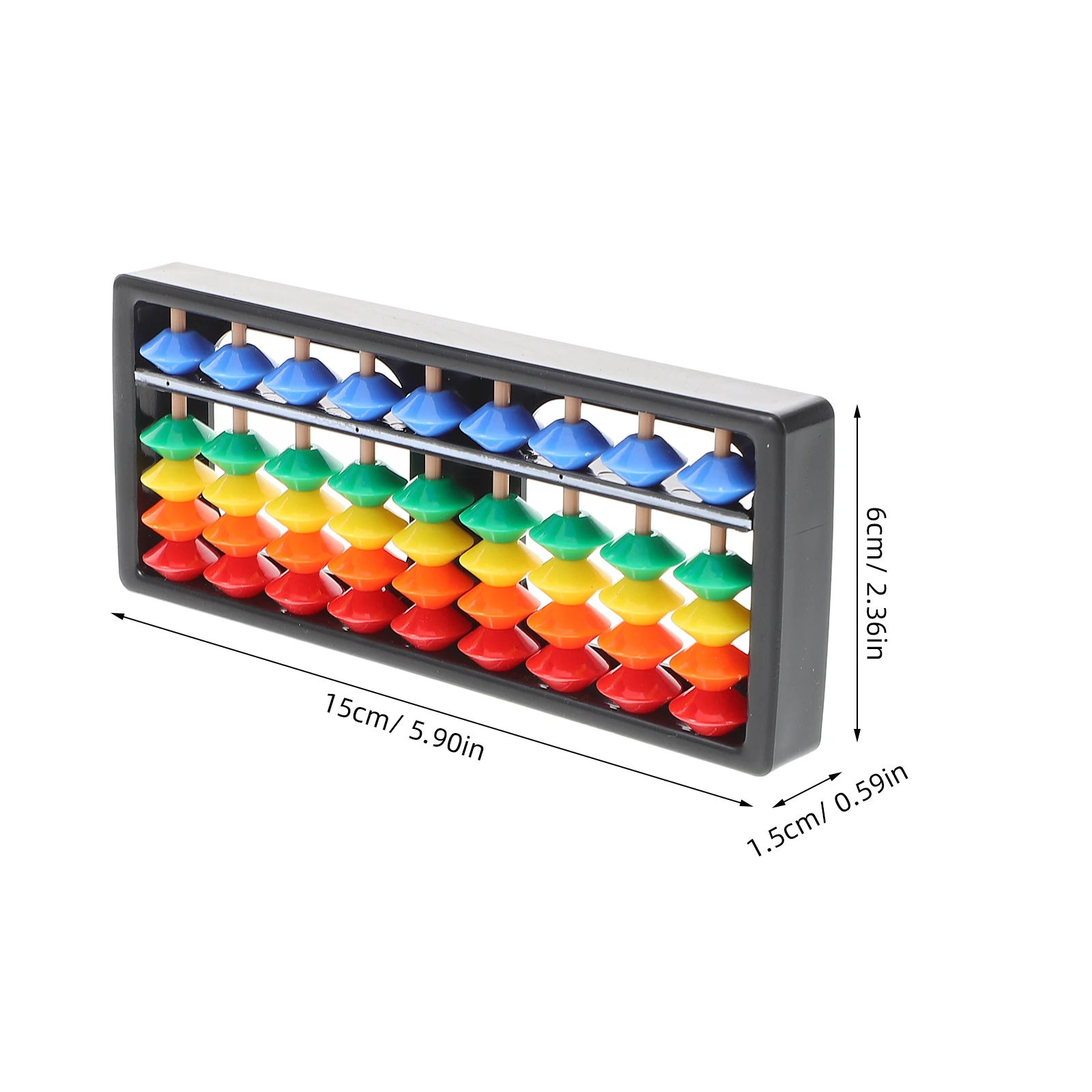 Kleurrijke telraam 9-rijige plastic kralen kinderen wiskunde leermiddel rekenkundige speelgoed student draagbare tellen educatief speelgoed wiskunde