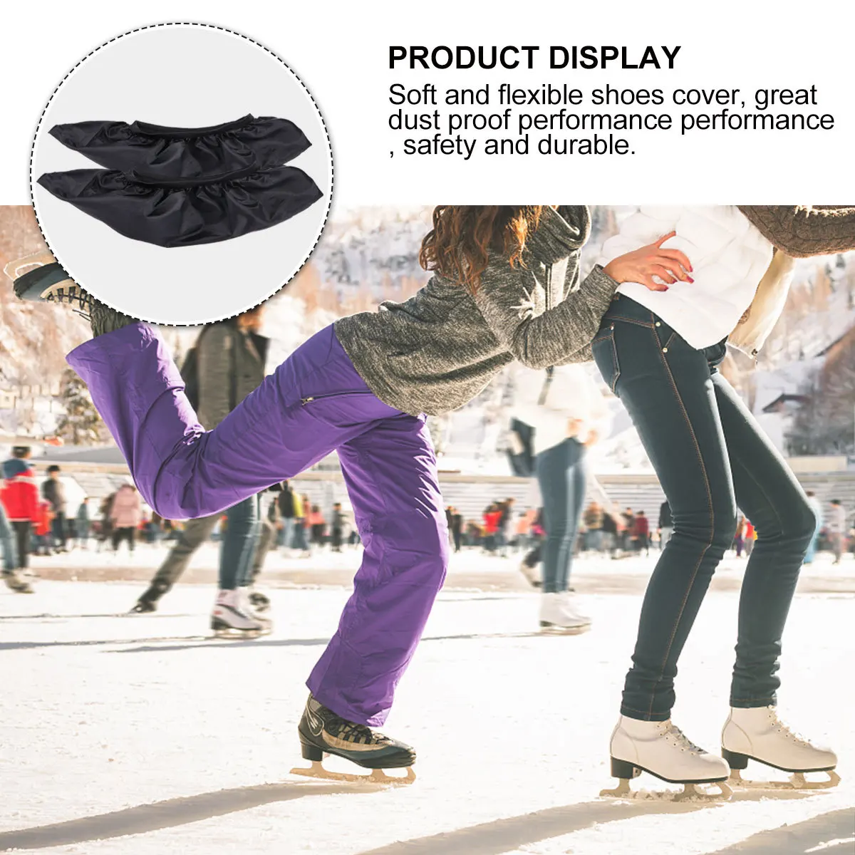 

2Pairs Breathable Skate Covers Durable Shoes Protector for Ice Skates Travel Camping Outdoor Activities Skate Covers