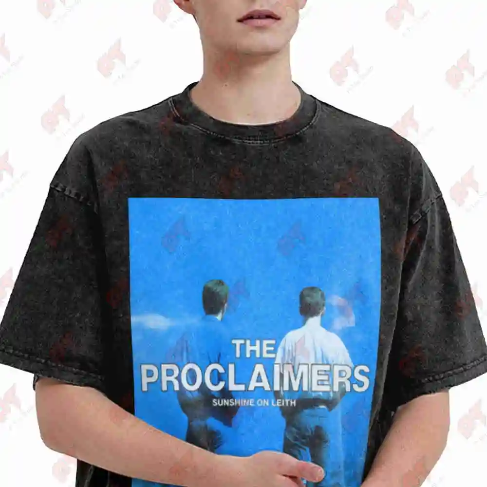 The Proclaimers Sunshine On Leith Vintage Washed Tee Pure Cotton T-Shirt