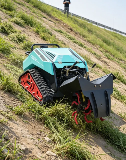 Customized Professional 9HP RC Lawn Mower 4WD 45° Slope Climbing Wireless Remote Control Grass Trimmer for Rough Terrain