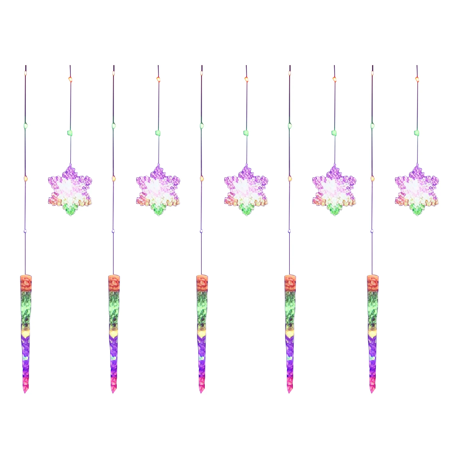 أضواء جليد ندفة الثلج لعيد الميلاد مع 8 أوضاع سلسلة أضواء أضواء ندفة الثلج لديكور عيد الميلاد الداخلي والخارجي