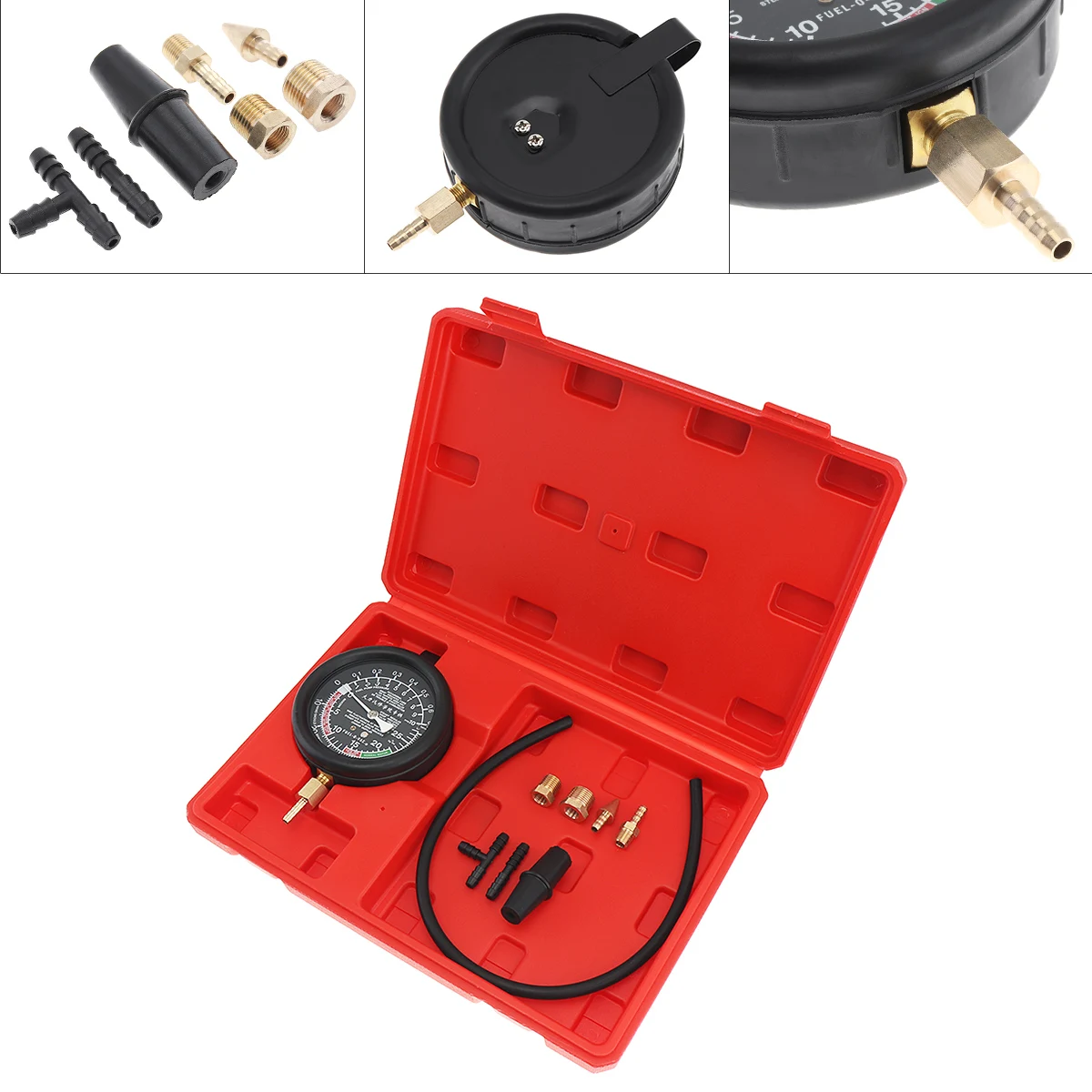 

Универсальный карбюраторный клапан 0-10 фунтов на квадратный дюйм/0-28 л.с., топливный насос, вакуумный тестер, комплект манометра для автомобиля/грузовика