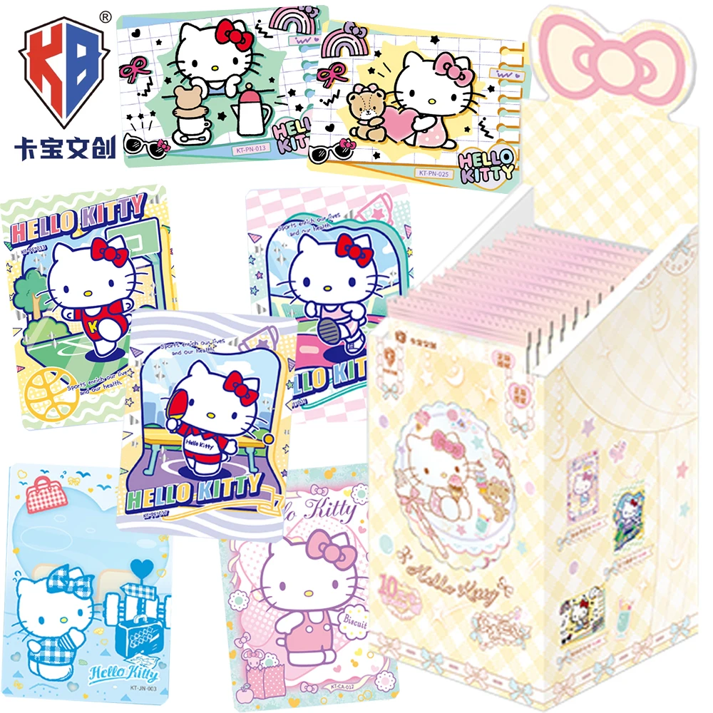 

Genuine KABAO Hello Kitty Collection Cards for Friends Cute Anime Character Colorful Daily Accompanying Time Cards Hobbies Gifts