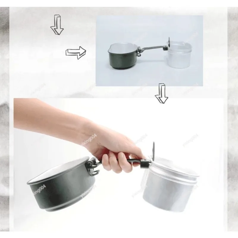 Outdoor Multi-functional Camping Cook Set Lunch Box With Water Bottle For Picnic Cooking
