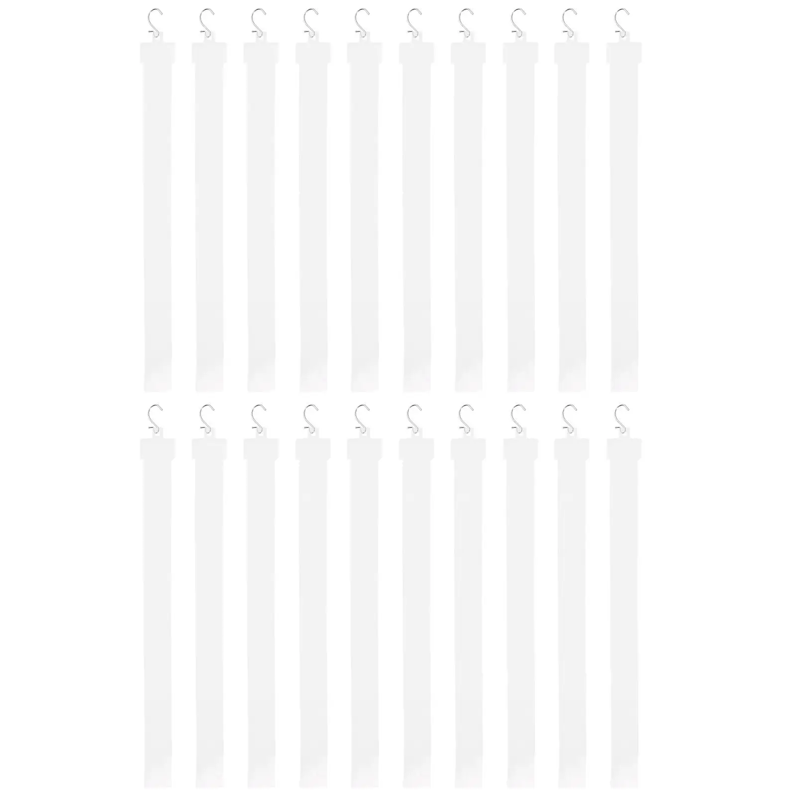 

20 Pcs Plastic Hanging Strip 50cm Foldable 8 Hooks Supermarket Display Hanger Thickening Firm PP Material Easy Install