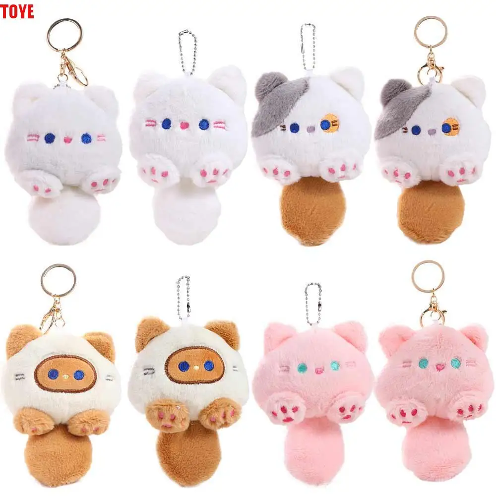 

Plush Plush Cat Keychain Squeaking with Sound Squeak Cat Plush Keyring Korean Style Lovely Plush Cat Doll Pendant Couple Gift