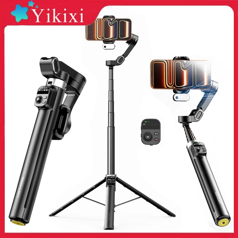 

AOCHUAN Smart V3 3-Axis Gimbal Stabilizer Built-in Extension Rod Detachable Remote with AI Tracking Fill Light For Vlog shooting
