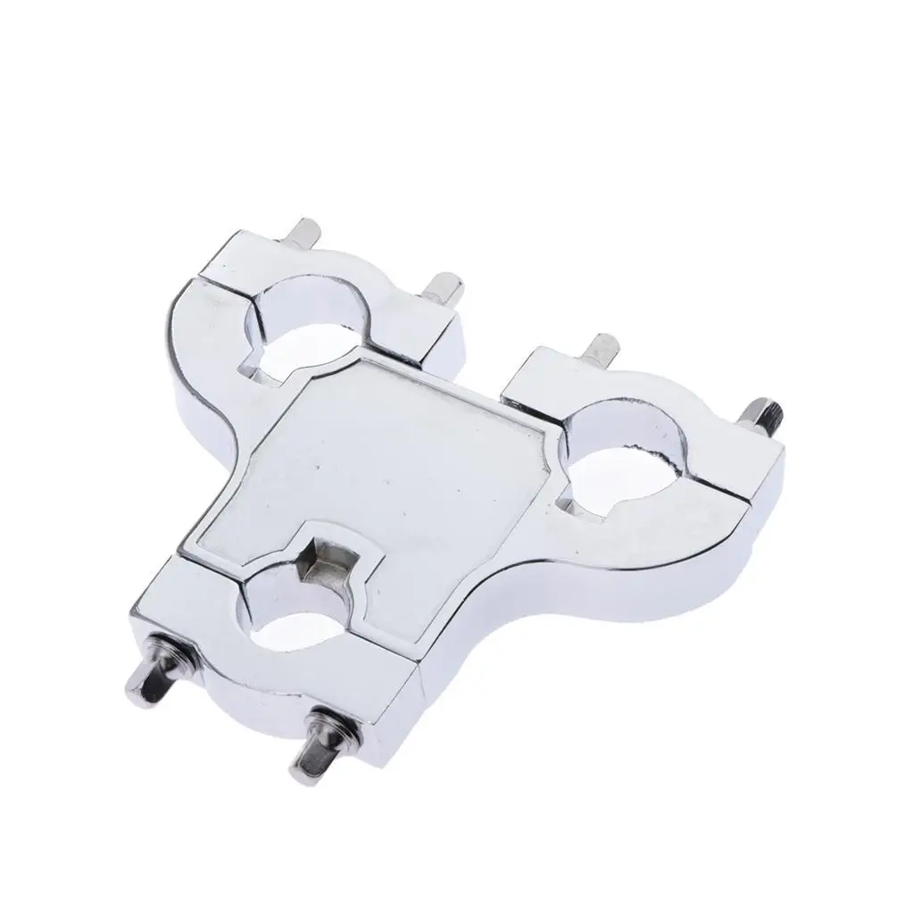 Drum Rack Clamp 3 Hole Pipe Connector 7-Way Expansion Bracket Replacement for Electronic Drum Kit Hardware