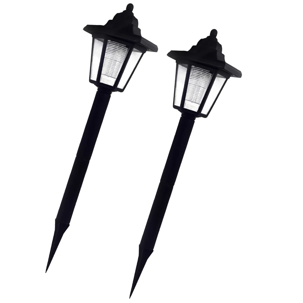 2Pcs Solar Powered Lawn Lamp Ground Buried Outdoor Garden Pathway Lights L scape Lighting Design Stable Performance Long Service