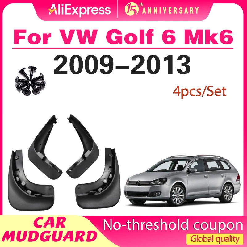مجموعة 4X لسيارة VW Golf 6 MK6 البديل Vento Wagon Jetta SportWagen واقيات الطين واقيات الطين الأمامية والخلفية 2009 - 2013