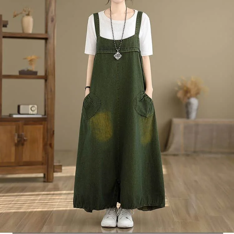 

Oversized Denim Jumpsuits for Women Korean style Playsuits Wide Leg Pants Loose Trousers Overalls for Women Clothes One-piece