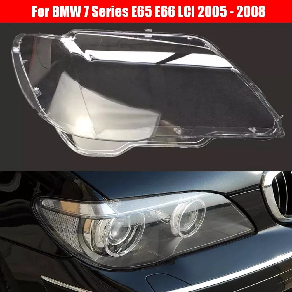 Headlight Cover For BMW 7 Series E65 E66 2005-2008 Car Headlight Lens Head Light Lamp Shade Shell Glass Cover