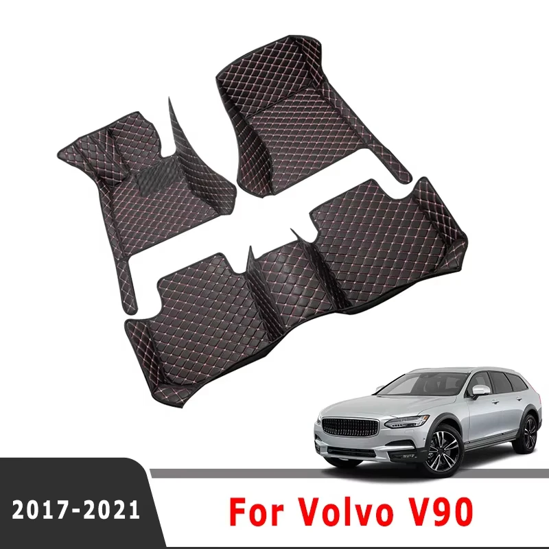 

Автомобильные коврики на заказ для Volvo V90 2021 2020 2019 2018 2017, ковры, чехлы, Стайлинг, авто коврики, аксессуары для интерьера, подушечки для ног, кожаные