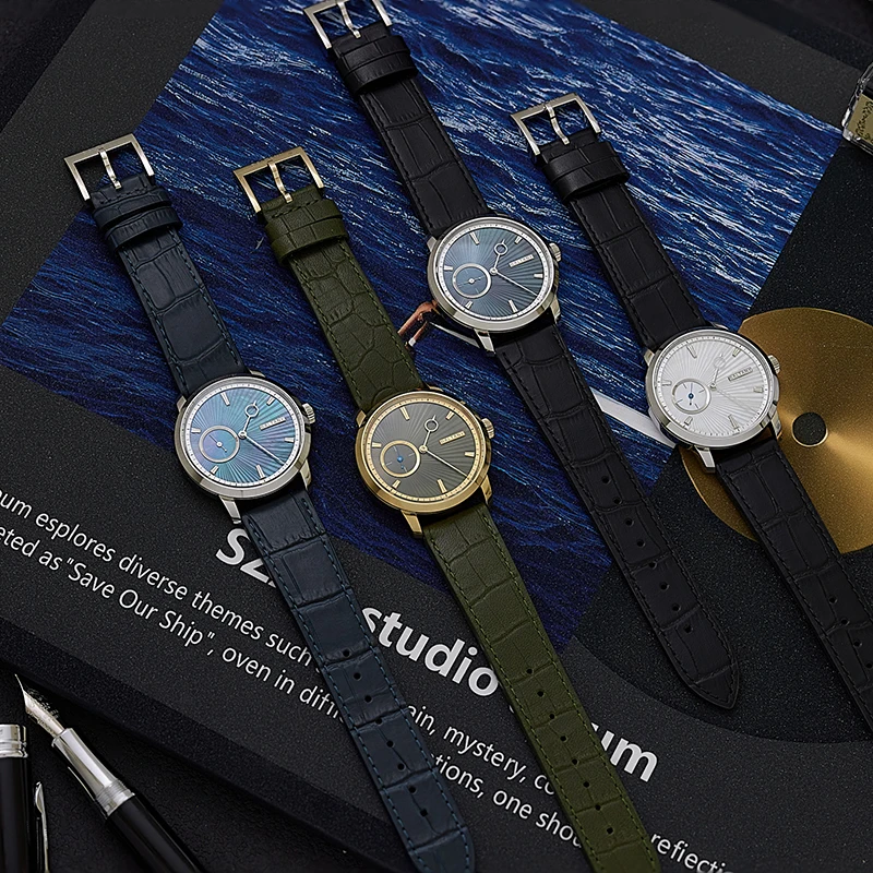 Baltany Design Small Seconds Micro-Rotor Automation Watches Man S4128 Exhibition Caseback 5ATM Sapphire Luxury Wristwatches