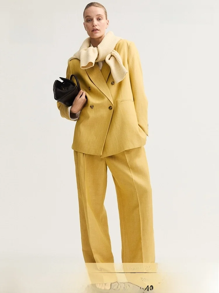 

Новые женские льняные брюки H&M 334927: комфортные, дышащие, модные повседневные брюки для женщин