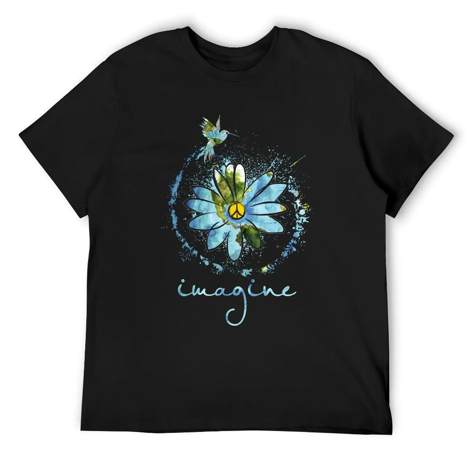 

Imagine Hippie Flower T-Shirt sports fans plus sizes oversized tee shirts for men