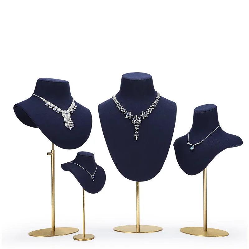 رف عرض القلادة دعائم عرض المجوهرات نافذة نقل الراقية نموذج صورة الرقبة قلادة عرض الرف #5