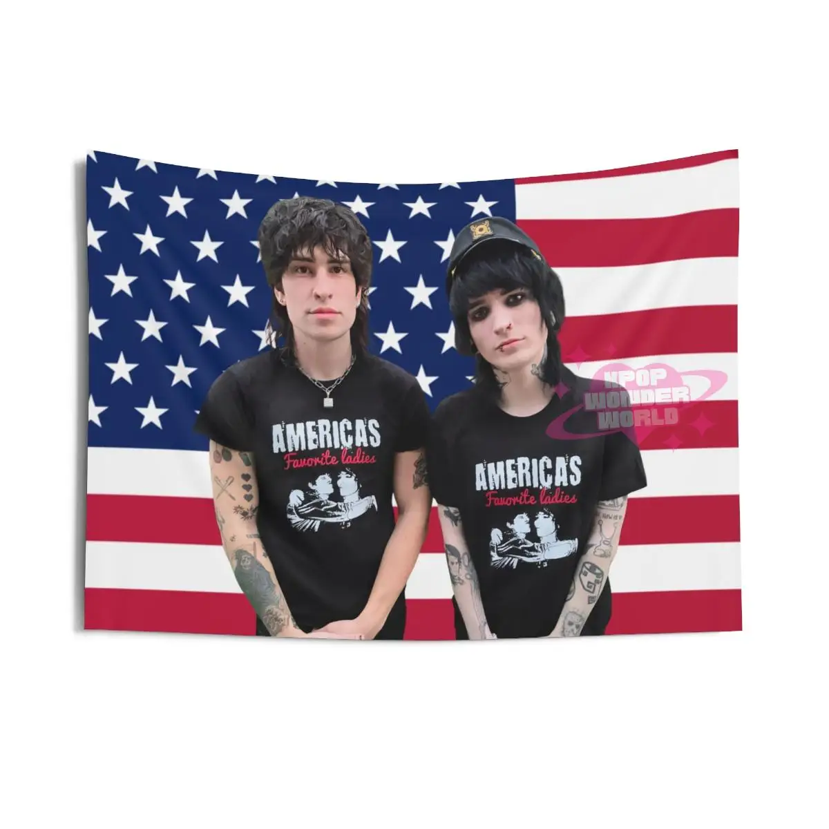 Jake Webber Johnnie Guilbert America Flag Tapestry, Room Decor, Funny Youtuber Meme Wall Tapestry, Patriotic Dorm Art, College