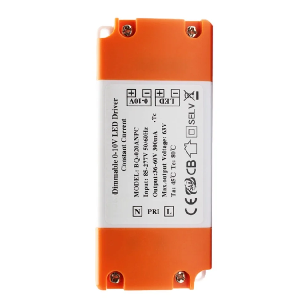 1pc 0-10V External LED Dimming Power Supply 12W-18W Isolated Constant Current Driver Adapter For Downlights Track Lights