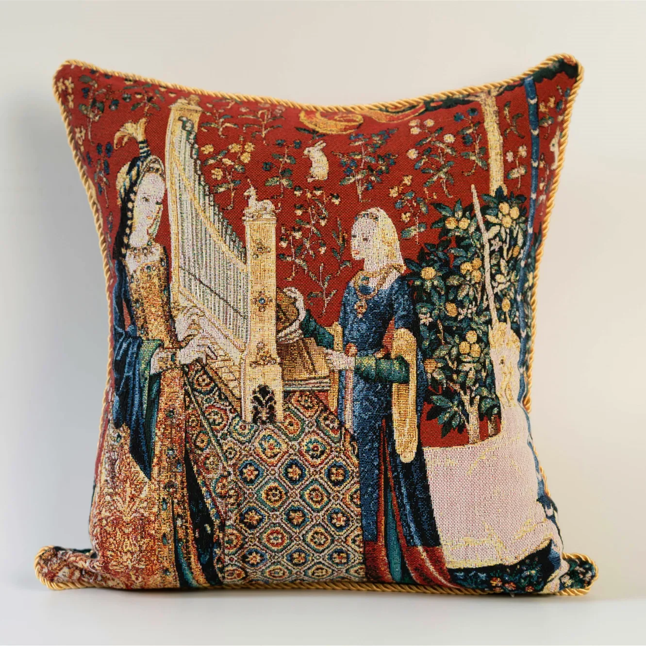 New Belgian Jacquard Cushion Cover 100% Cotton Double Sides Luxury Sofa Car Waist Classic Home Decorative Pillowcase 45*45cm