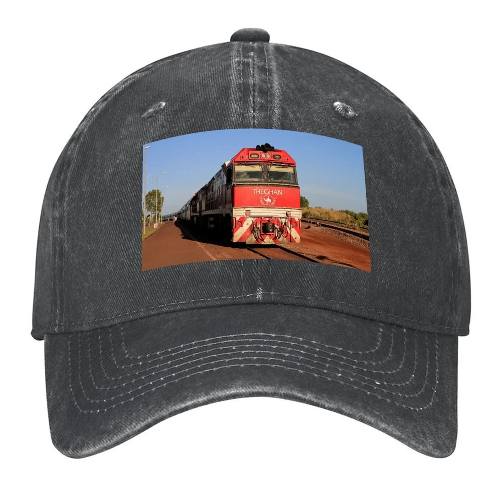 

The Ghan train locomotive, Darwin Baseball Cap Snap Back Hat sun hat Visor Golf Wear Golf Wear Men Women's