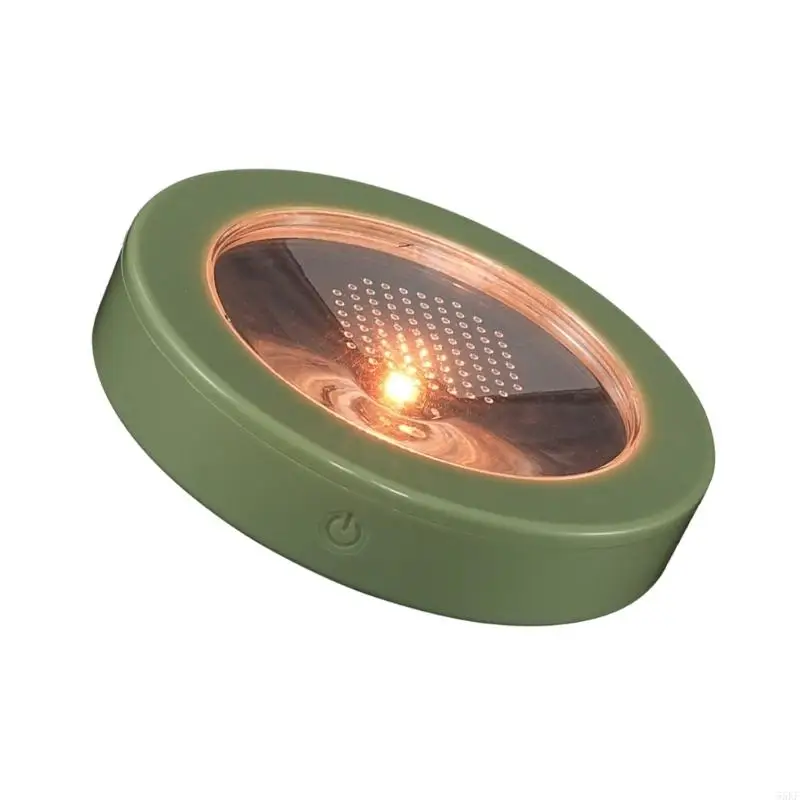 LED Drink Lighted Base with Touch Activated Glowing, Round ABS Cup Display Stand Luminously Mat for Home Bar Tabletop Decors