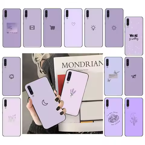 Purple Art Aesthetic Phone Case For Samsung A35 A55 A54 A15 A25 A05s A05 A22 A24 A52 A33 A34 M34 M14 M54 M23