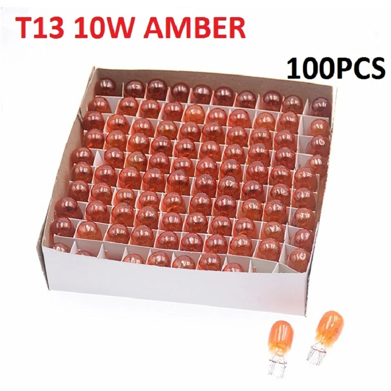 T13 Halogen Lamp Clear Glass Warm White Amber 10W  Car Interior Light Clearance Light Halogen Light Bulbs Automotive