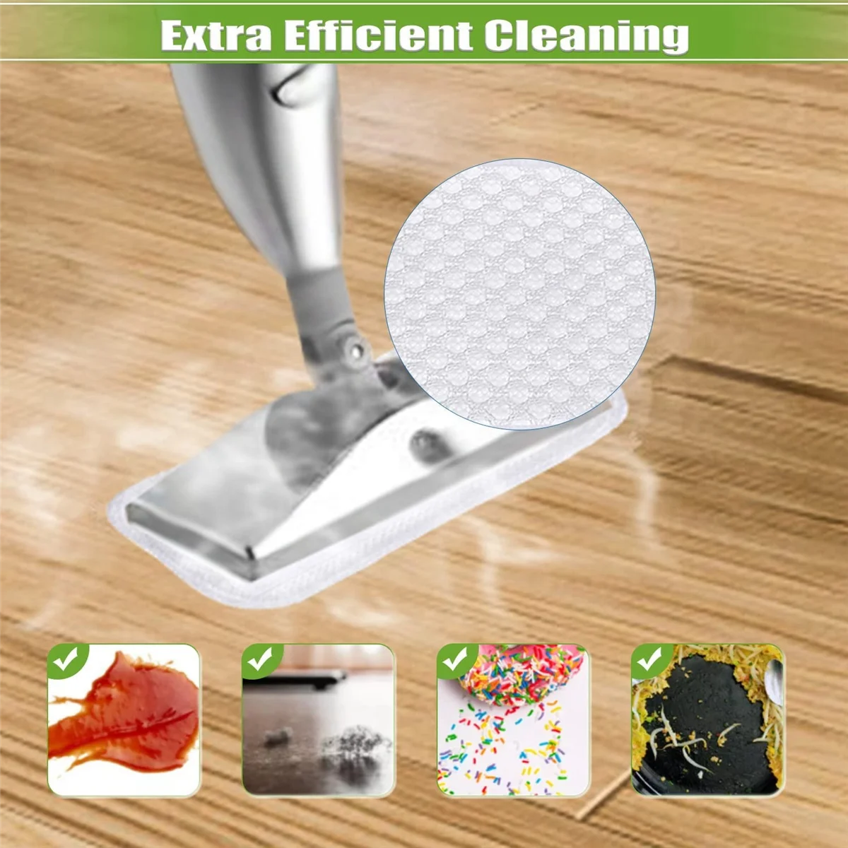 Sostituzione dei cuscinetti per mocio a vapore da 4 pezzi per Shark S3101 S3202 S3250 tampone per la pulizia lavabile Pad per piroscafo per pavimenti duri