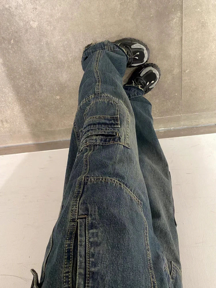 

Retro High Street Style Loose Straight Leg Jeans Women's Spring Fashion Vintage Denim Pants Autumn Winter New Arrival