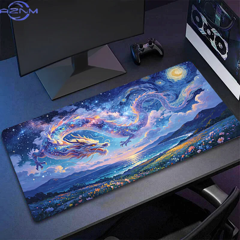 Large Gaming Mouse Pad Abstract Oil Painting Anime PC Computer Gamer Desk Mat For CS GO LOL XXL Laptop Kawaii Mousepad