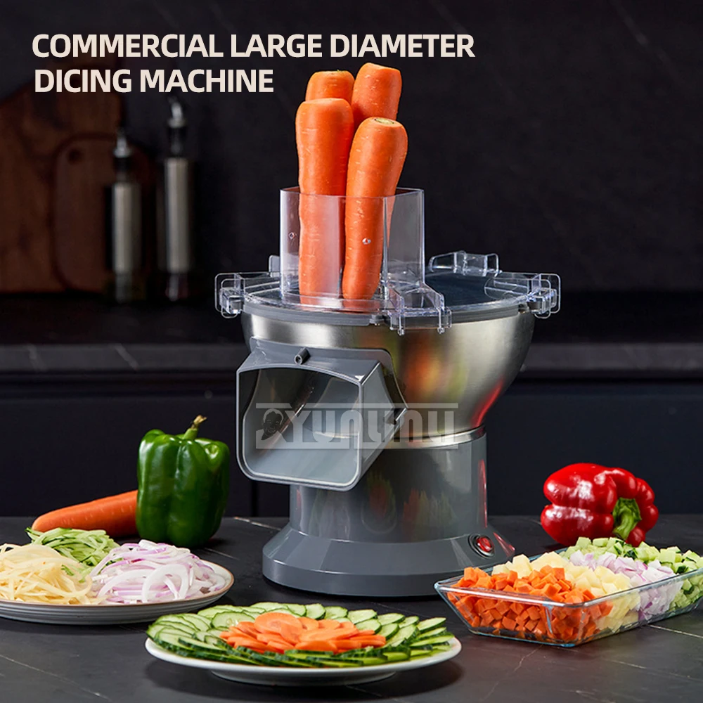 

Automatic Vegetable Cutter Multifunctional Potato Dicing Shredding Machine Commercial Food Processing Cooking Machine