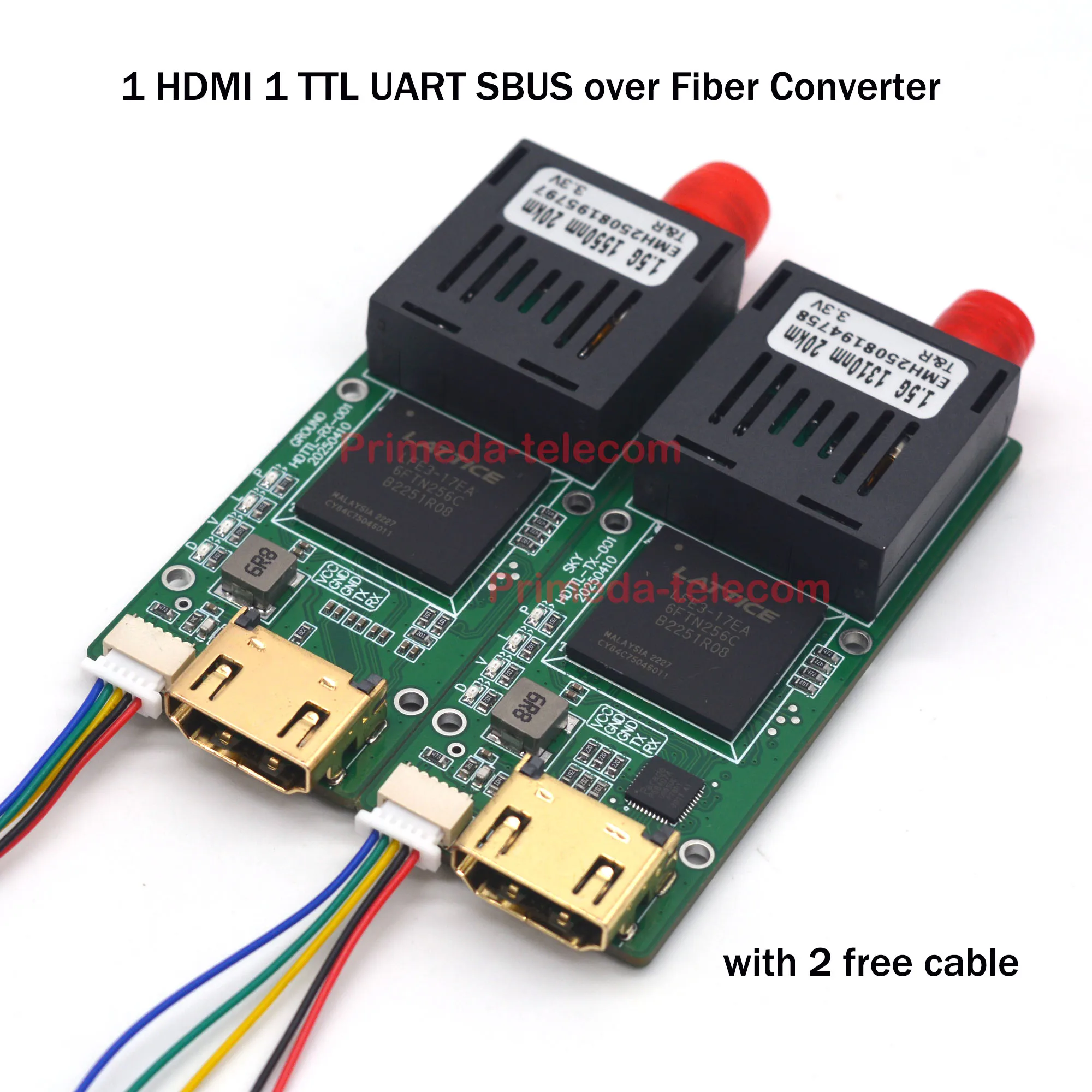 HDMI video Fiber optic media Converter Adapter FC/UPC singlemode 20Km a pair
