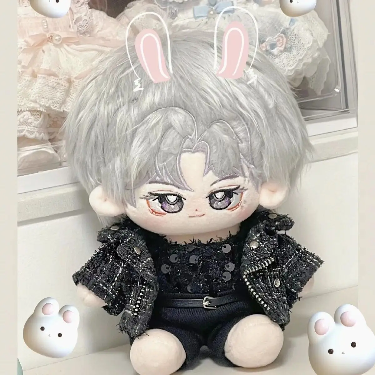 Star Luo Yunxi Attributes 20cm Plush Doll Body Anime Idol Handsome Boy Cosplay Dress Up Clothes Stuffed Plushie Toys Xmas Gifts