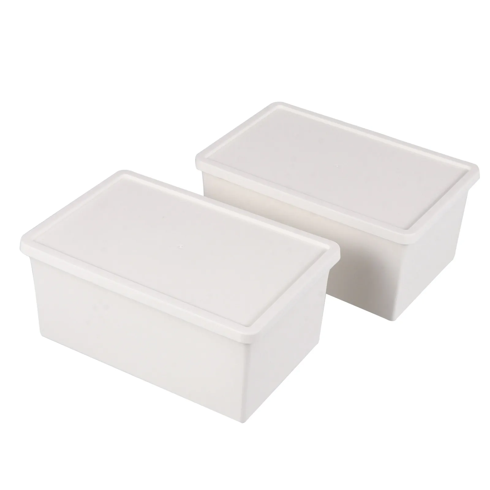 2Pcs Plastic Storage Boxes Sundries Holders Simple Design for Desktop Home Bedroom Office Organization System view 4