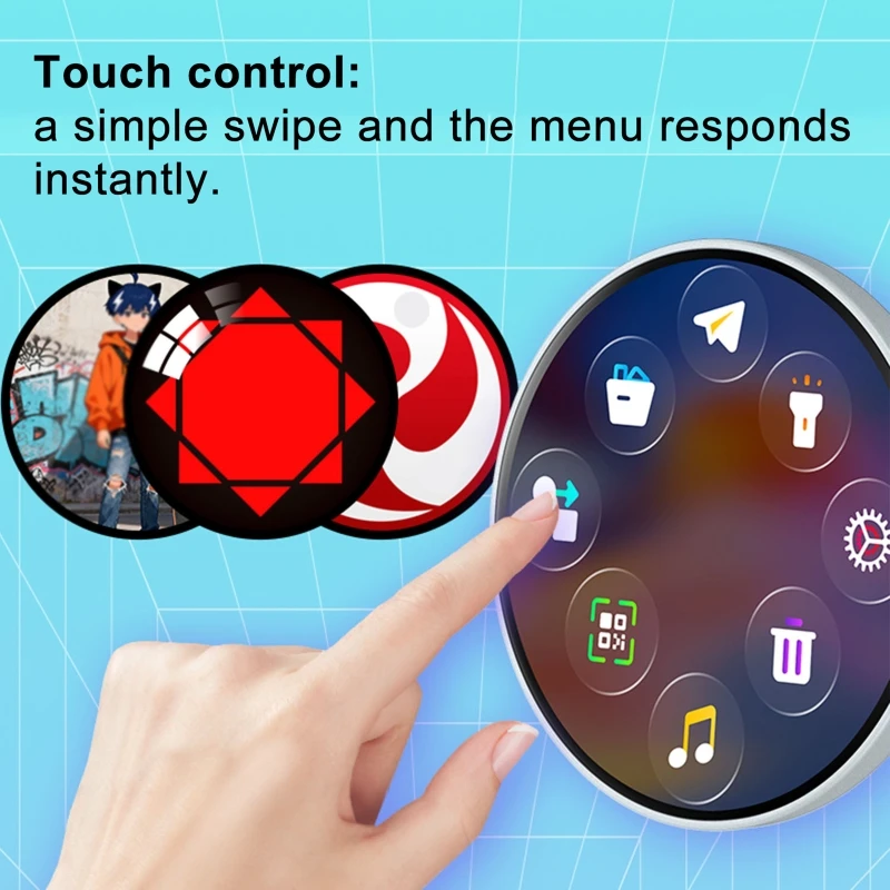 1/2PCS Dynamic Electronic Badge 1.85-inch Anime Merchandise Digital Display Badge for Game Peripherals Excellent Birthday Gifts