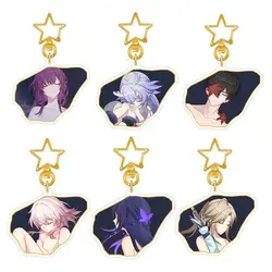 6CM Honkai Star Rail Anime KeyChain Jing Yuan Sampo Kafka Himeko Men Key Chain for Women Fashion Figure Keyring Pendant Gift