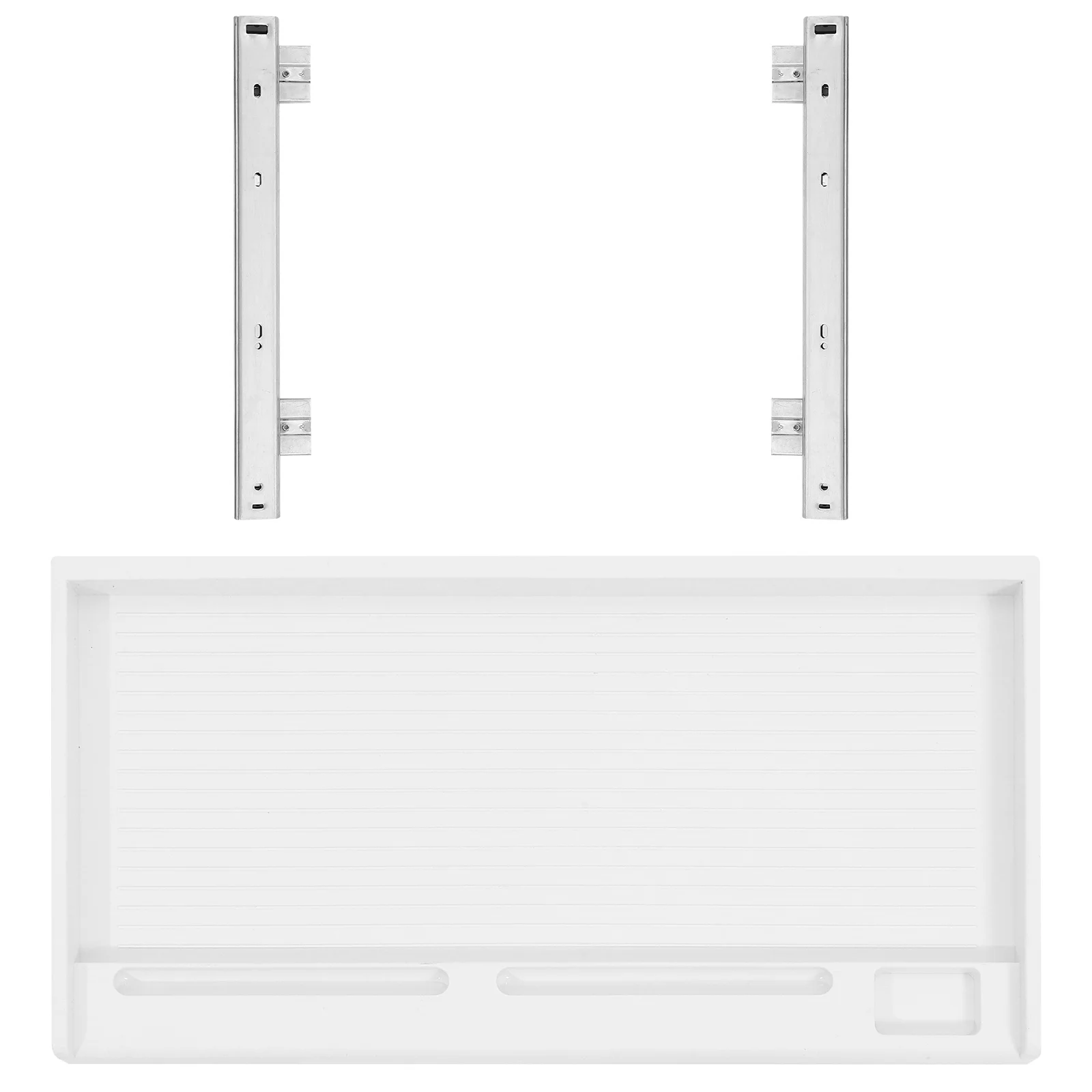 مجموعة واحدة من صينية لوحة المفاتيح تحت المكتب، رف لوحة المفاتيح المنزلق شديد التحمل لتخزين منظمة سطح المكتب والمنزل والمكتب