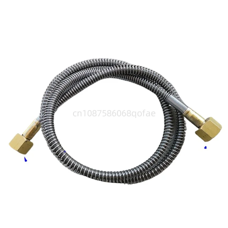 

304 stainless steel spring high pressure metal hose, two-end G5/8 oxygen hose, inflatable tube, bottle-to-bottle hose