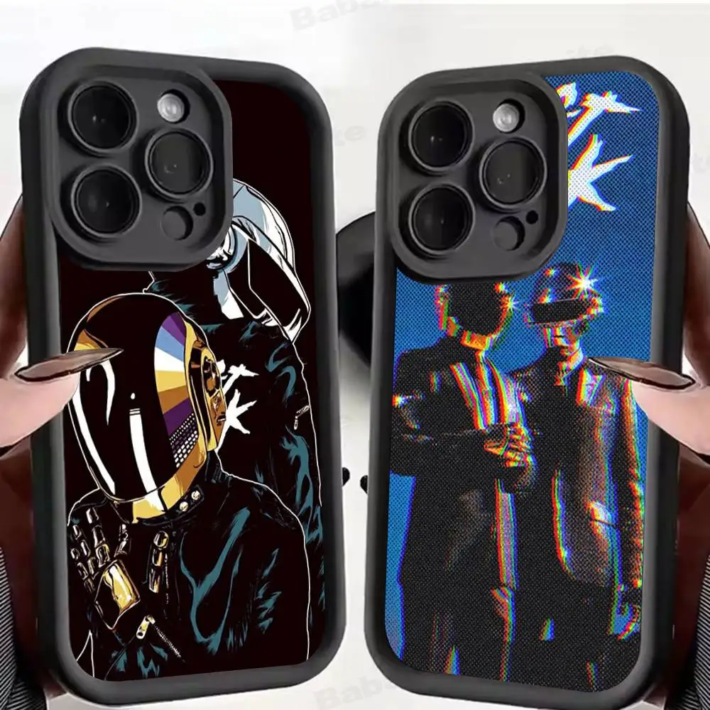 D-Daft Punk Band Silicone Phone Case For IPhone 17 Pro Max 16 15 14 13 12 11 Plus 17 Air
