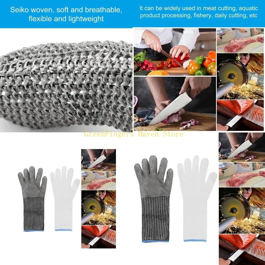 

F68D Stainless Steel Mesh Metal Chainmail Gloves Butchers Glove for Cutting
