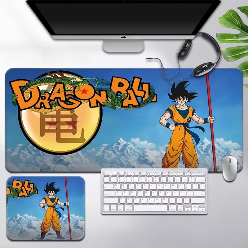 Cartoon HD Print Dragon Ball Leather Mouse Pad Son Goku Super Gaming Keyboard Office Desk Pad Super Saiyan Animation Peripheral