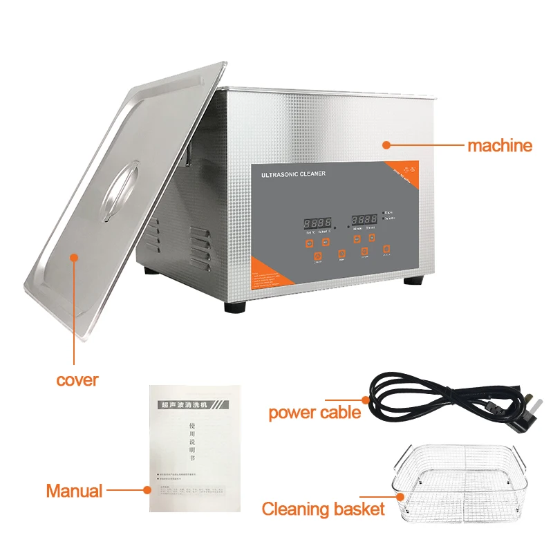 15L 360W Digital Ultrasonic Cleaner Heater For Medical Chemical Lab Car Industrial Cleaning Machine Bath PCB Board