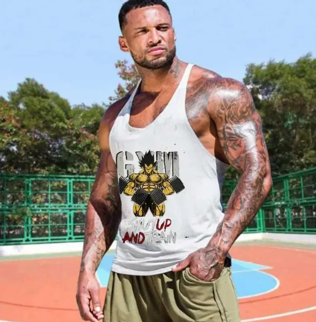 

Summer Y Back Gym Stringer Vest Top Men's Cotton Clothing Bodybuilding Sleeveless Shirt Running Vest Muscle Vest Workout Vest