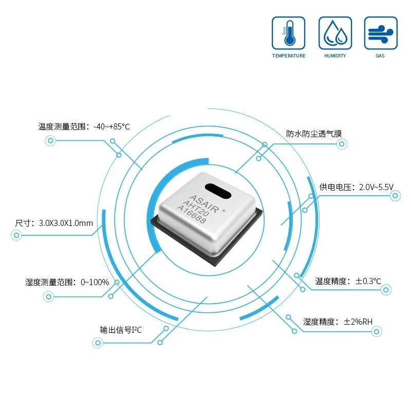 ASAIR AHT20 Integrated Temperature and Humidity Sensor DHT11 Upgrade