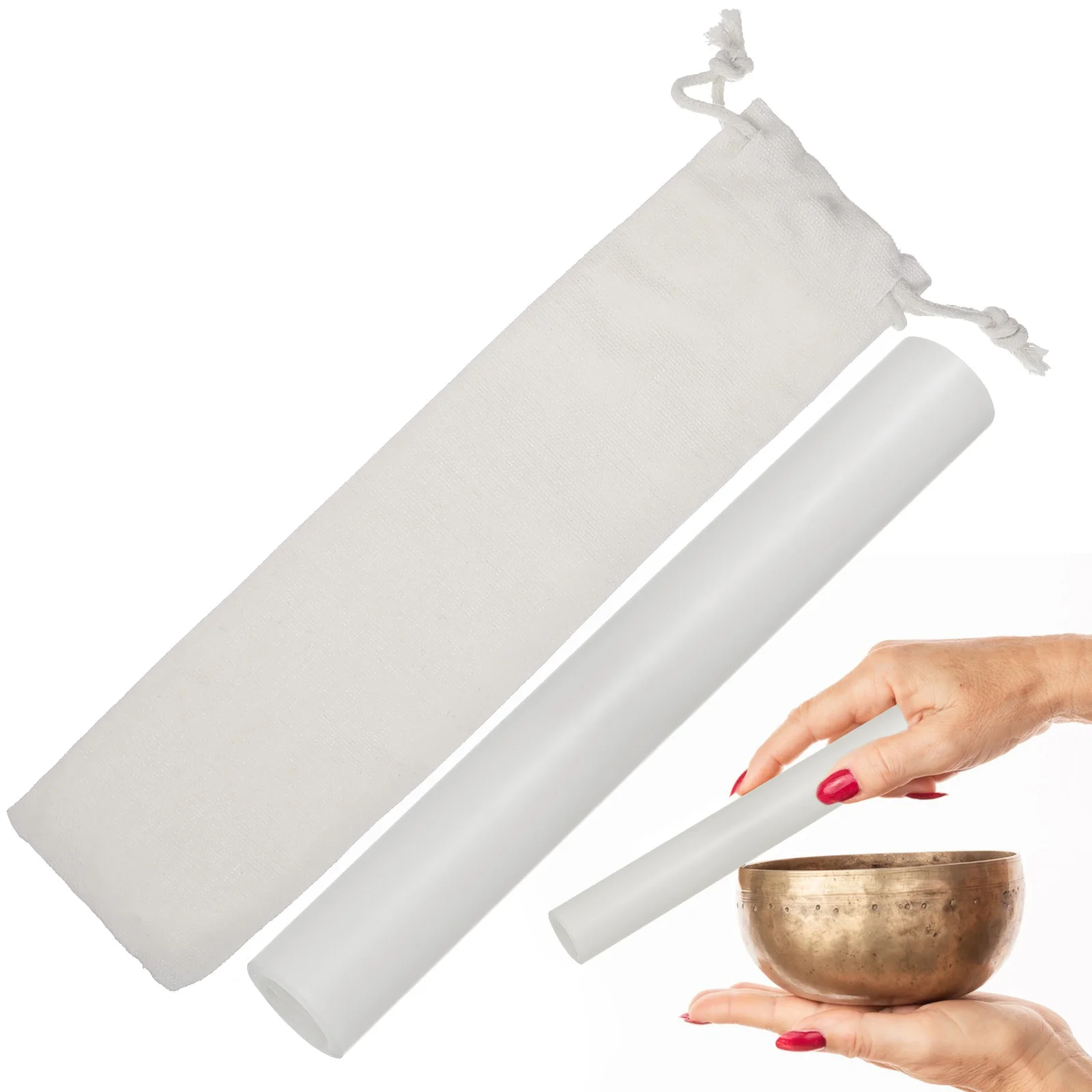 정교하게 연마된 아크릴 볼 맬릿, 싱잉 볼 부품용, 맑고 생생한 소리, 작고 가벼우며 편리한 보관, 영적 선물 아이디어