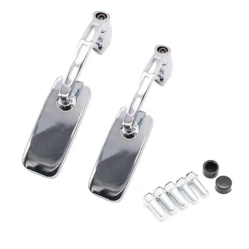 

Anti-Glare Motorcycle Side Mirror Blue Glass Easy To Install Rear View Mirror For Scooter Aluminium Alloy Adjustable